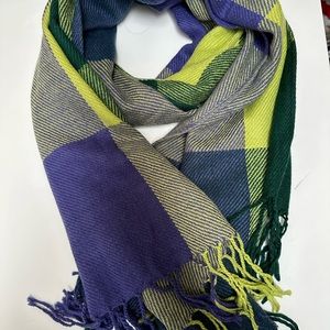 Long Plaid Winter scarf wrap shawl